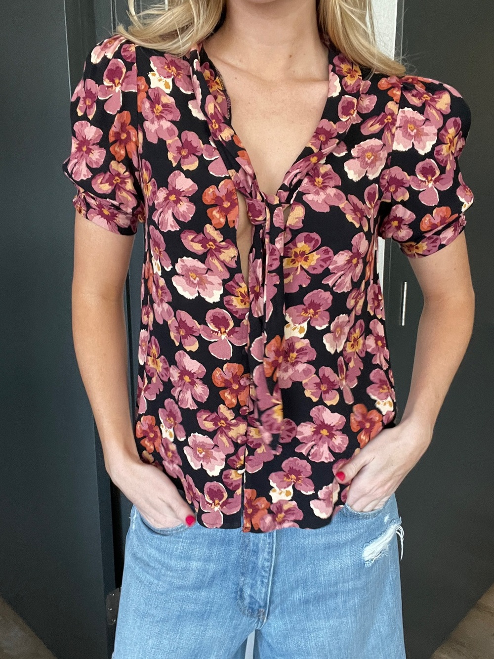 Reformation Joelle Drapey Lightweight Top